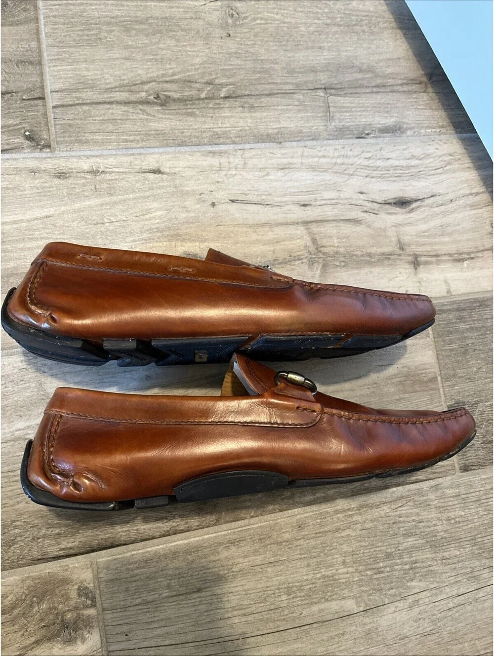 MAGNANNI MENS HORSEBIT LOAFERS CHILI BROWN SIZE 9.5M GOOD COND!